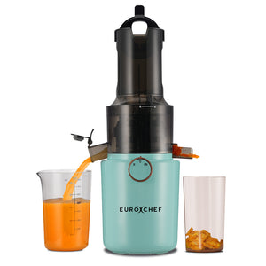 EUROCHEF Cold Press Slow Juicer Machine | 200W | Large Chute | Seafoam Green