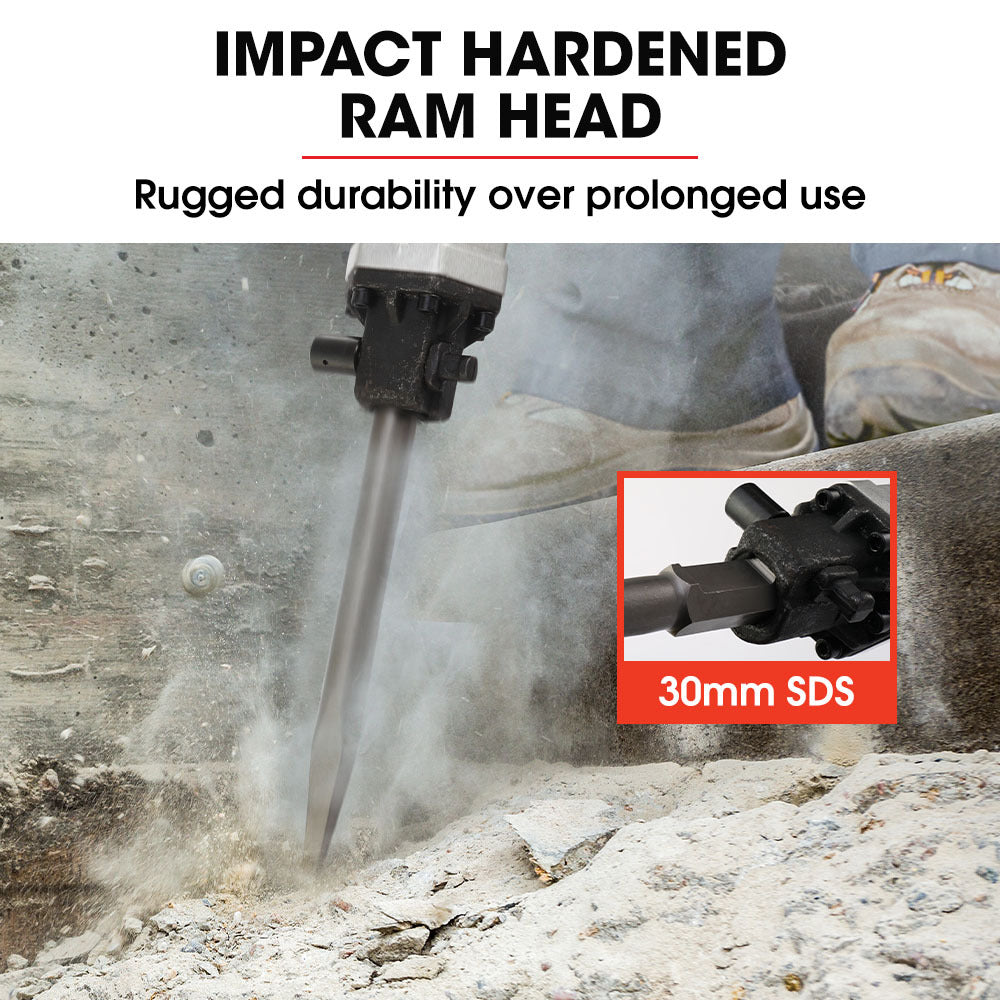 Baumr-AG Petrol Jackhammer | 4-Stroke Engine | Includes 2 Chisels & Carry Bag