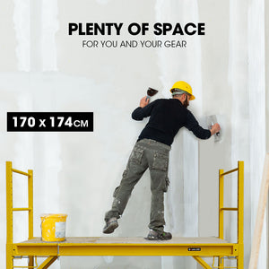 Baumr-AG | Adjustable Mobile Scaffolding | 450kg Capacity | Trapdoor Hatch