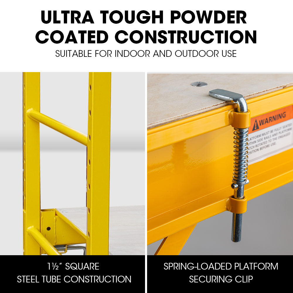 Baumr-AG | Adjustable Mobile Scaffolding | 450kg Capacity | Trapdoor Hatch