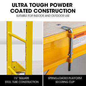 Baumr-AG | Adjustable Mobile Scaffolding | 450kg Capacity | Trapdoor Hatch