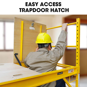 Baumr-AG | Adjustable Mobile Scaffolding | 450kg Capacity | Trapdoor Hatch