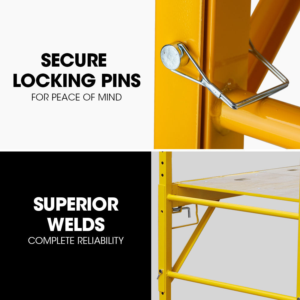 Baumr-AG | Adjustable Mobile Scaffolding | 450kg Capacity | Trapdoor Hatch