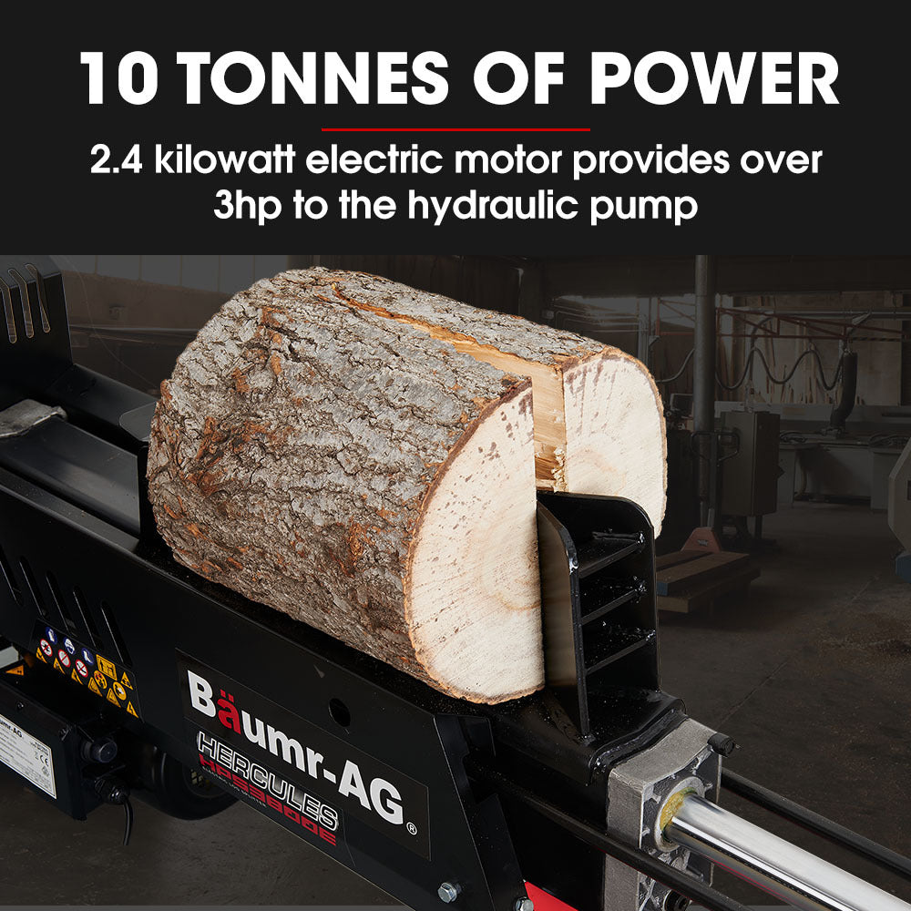 Baumr-AG Electric Hydraulic Wood Log Splitter | 10 Tonne | HPS3800E