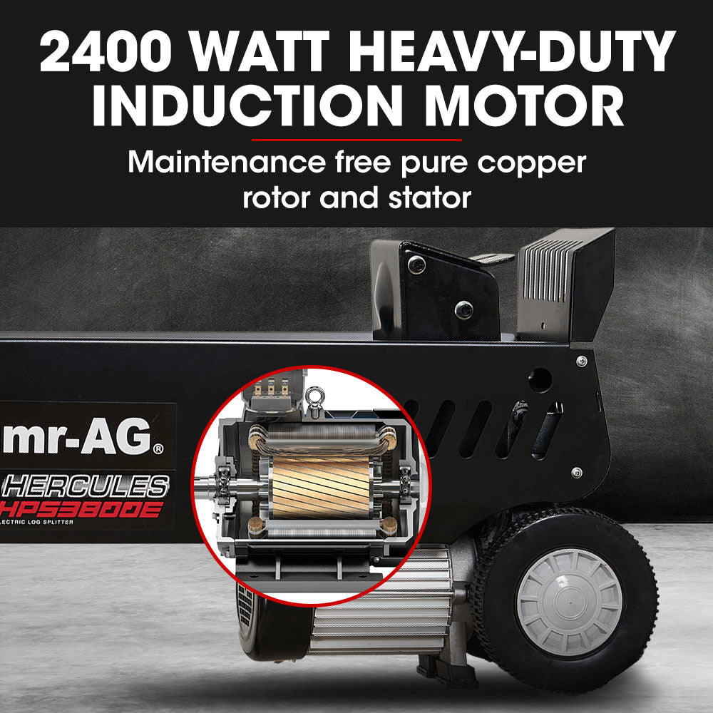 Baumr-AG Electric Hydraulic Wood Log Splitter | 10 Tonne | HPS3800E