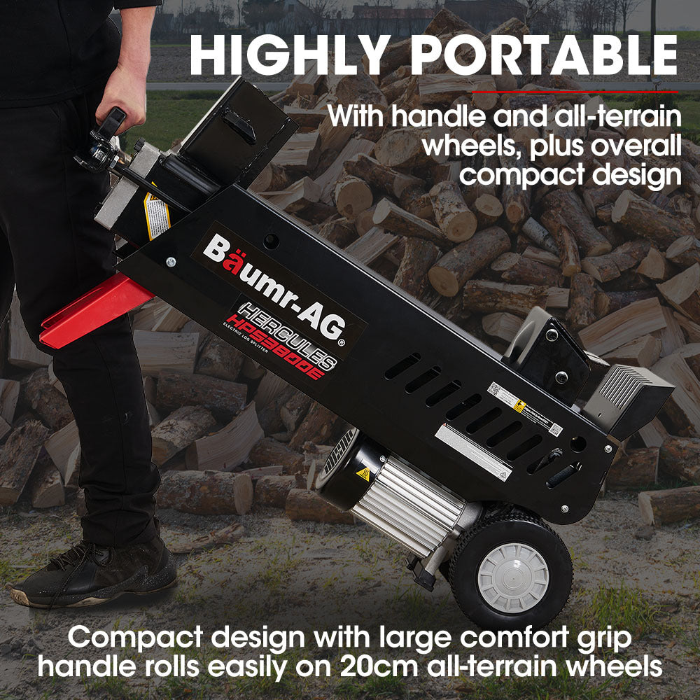 Baumr-AG Electric Hydraulic Wood Log Splitter | 10 Tonne | HPS3800E