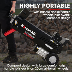 Baumr-AG Electric Hydraulic Wood Log Splitter | 10 Tonne | HPS3800E