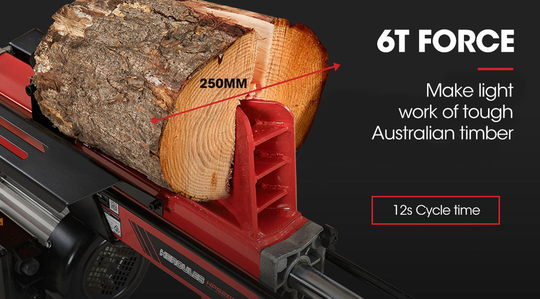 BAUMR-AG Electric Log Splitter | 6 Ton | Hydraulic Firewood Cutter | Small Machine