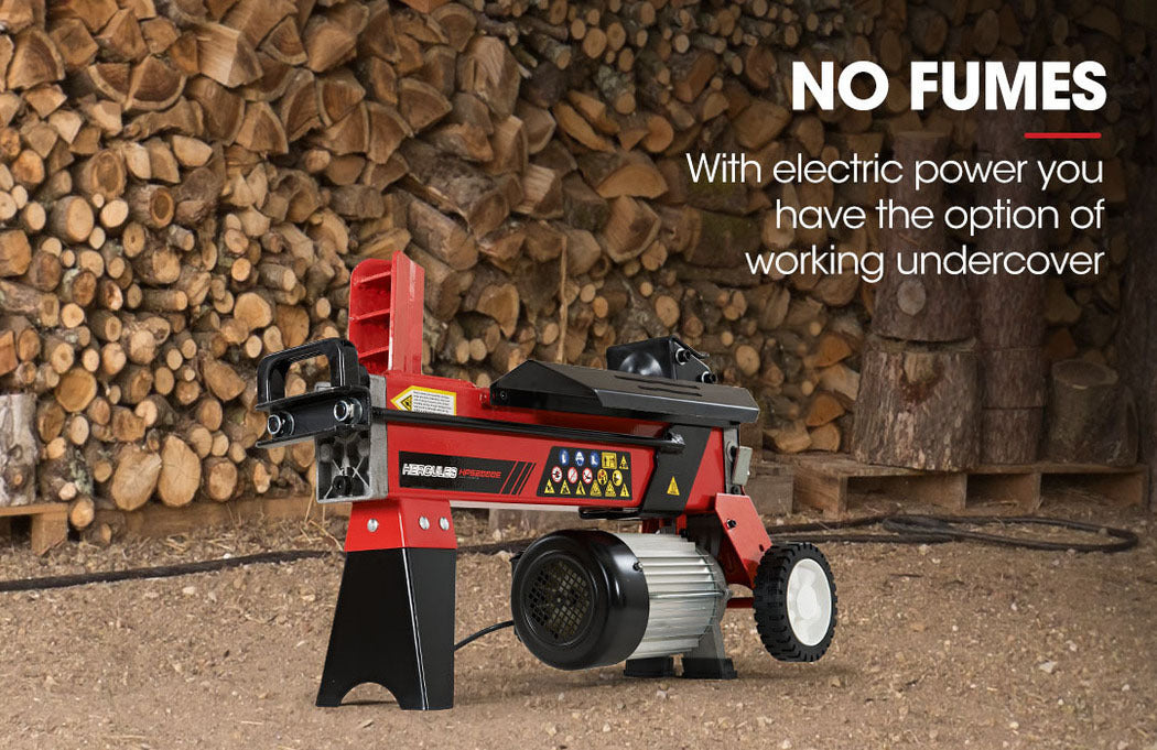 BAUMR-AG Electric Log Splitter | 6 Ton | Hydraulic Firewood Cutter | Small Machine