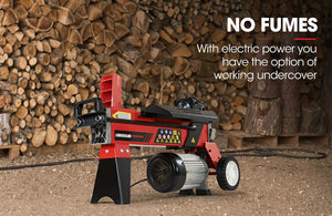 BAUMR-AG Electric Log Splitter | 6 Ton | Hydraulic Firewood Cutter | Small Machine
