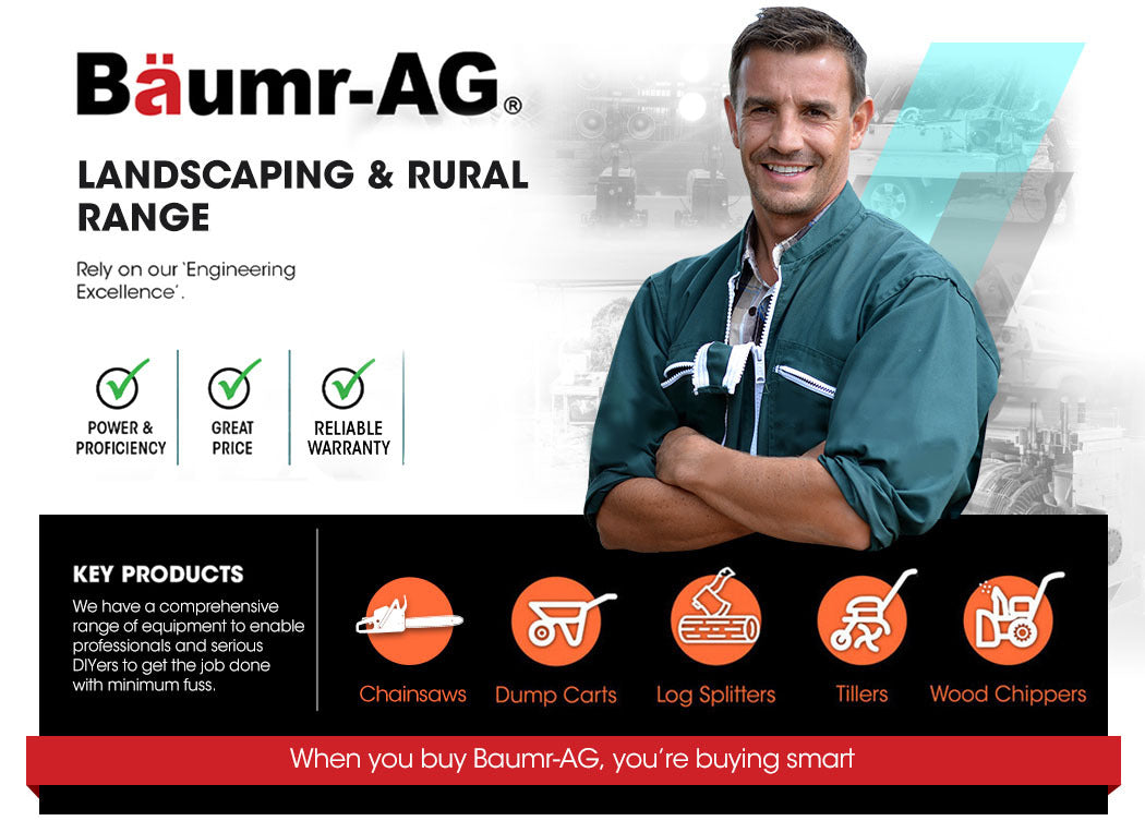 Baumr-AG Electric Log Splitter | 9 Ton | Hydraulic Firewood Cutter | Small Machine