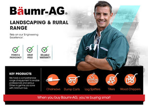 Baumr-AG Electric Log Splitter | 9 Ton | Hydraulic Firewood Cutter | Small Machine