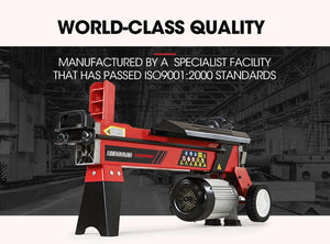 Baumr-AG Electric Log Splitter | 9 Ton | Hydraulic Firewood Cutter | Small Machine