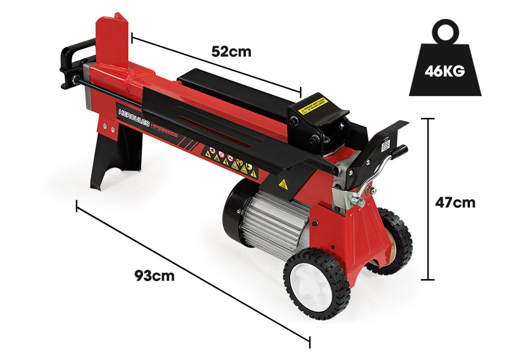 Baumr-AG Electric Log Splitter | 9 Ton | Hydraulic Firewood Cutter | Small Machine
