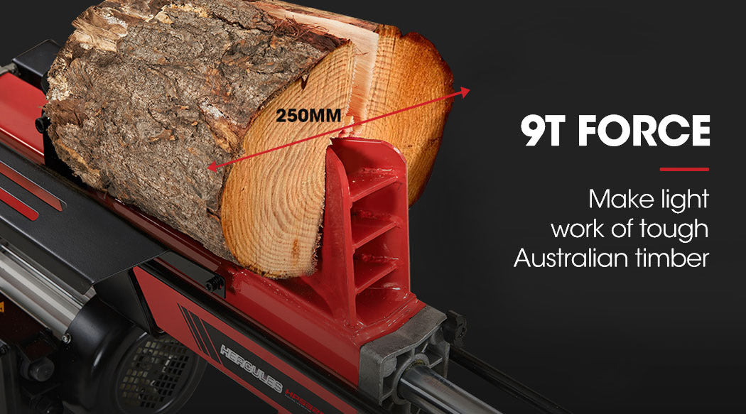Baumr-AG Electric Log Splitter | 9 Ton | Hydraulic Firewood Cutter | Small Machine