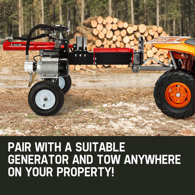 Baumr-AG 20 Ton Electric Log Splitter | Heavy-Duty Wood Cutter | Hydraulic Firewood Block Axe