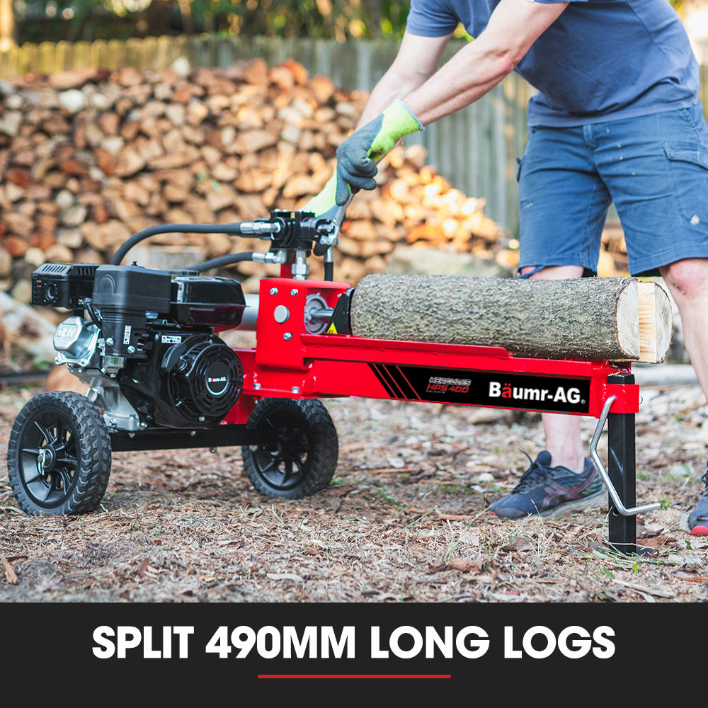 Baumr-AG | Hydraulic Wood Log Splitter | 12 Tonne | Petrol Powered | HPS400