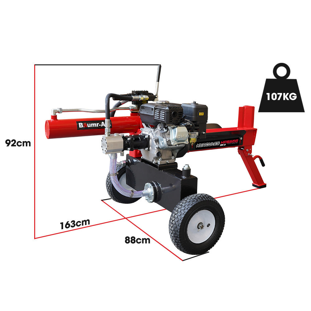 Baumr-AG Petrol Hydraulic Log Splitter | 20 Tonne | 8HP Firewood Cutter | HPS600