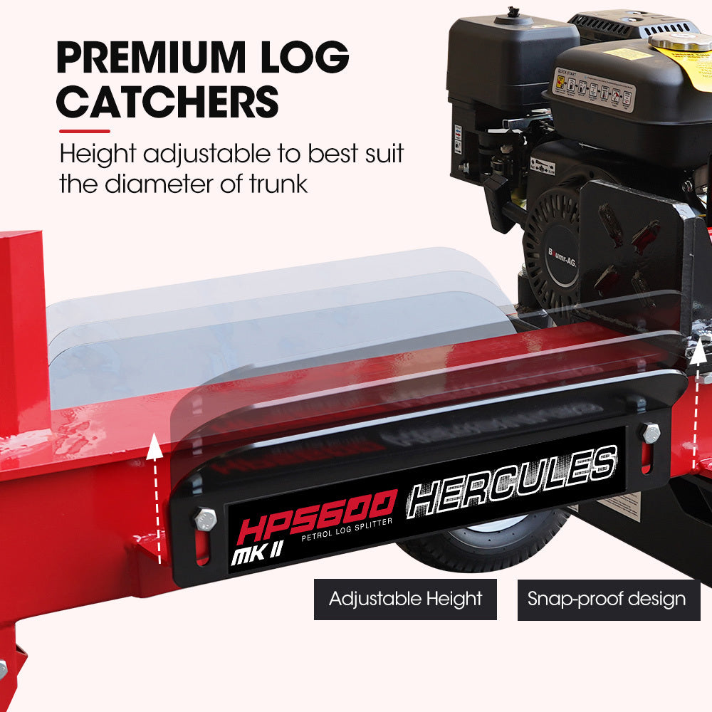 Baumr-AG Petrol Hydraulic Log Splitter | 20 Tonne | 8HP Firewood Cutter | HPS600