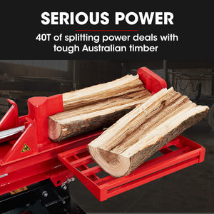 Baumr-AG Petrol Hydraulic Log Splitter | 40 Tonne | Horizontal & Vertical Towed | HPS700