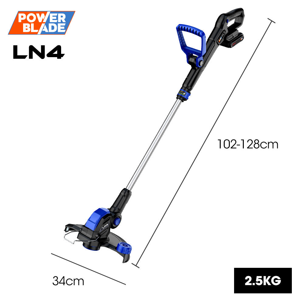 POWERBLADE LN4 20V Cordless Line Trimmer & Garden Edger Kit | Battery & Fast Charger Included