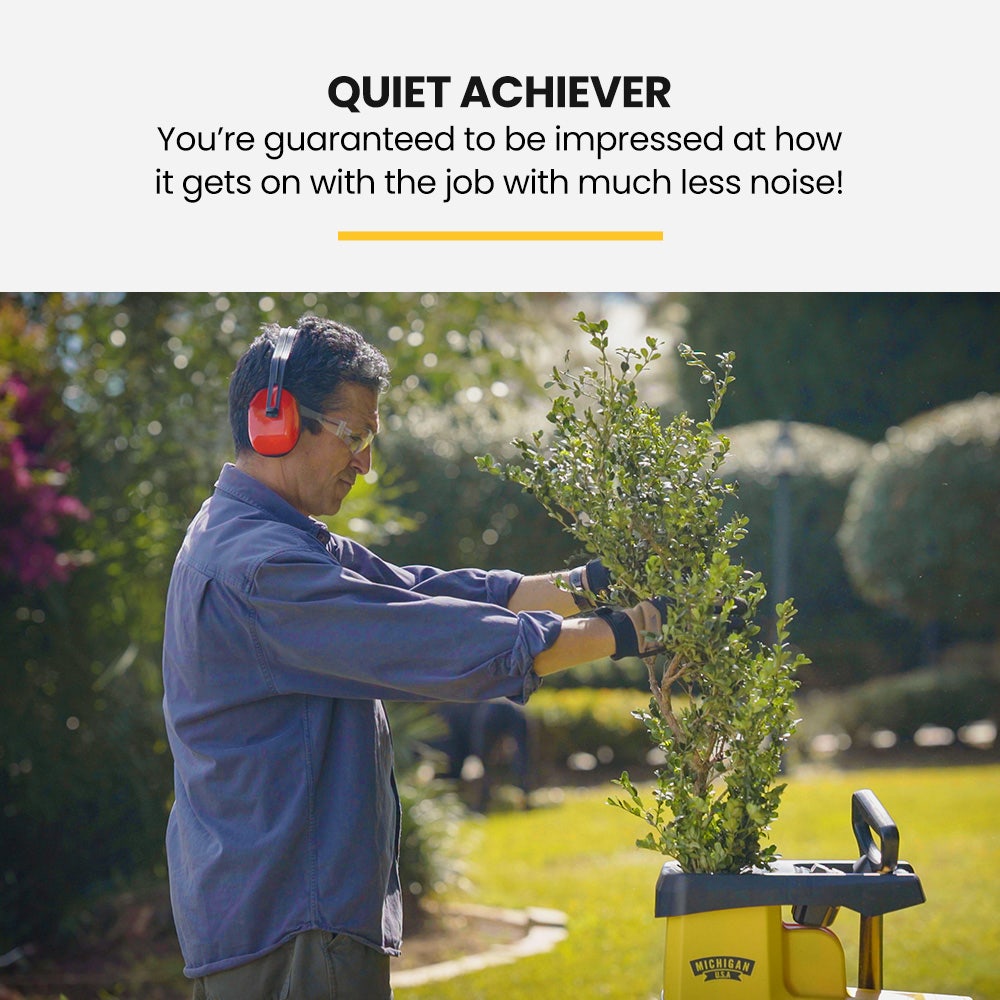 MICHIGAN 2400W Electric Mulcher | Crushing Garden Shredder Chipper