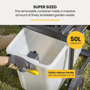 MICHIGAN 2400W Electric Mulcher | Crushing Garden Shredder Chipper