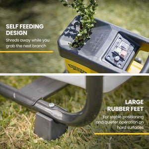 MICHIGAN 2400W Electric Mulcher | Crushing Garden Shredder Chipper