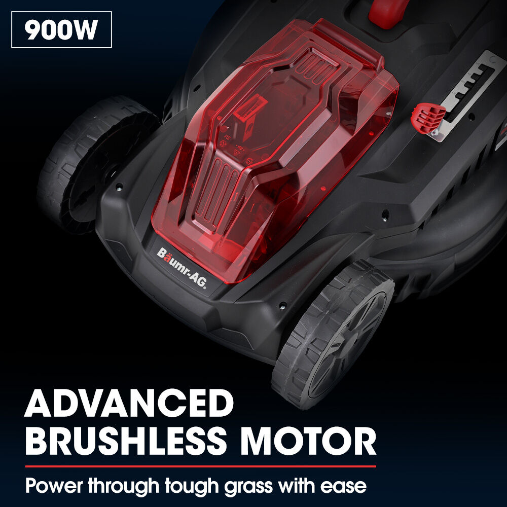 Baumr-AG 520CX 40V SYNC 17" Cordless Lawn Mower Kit | Fast Charger | 2 x 4Ah Batteries | 5 Cutting Heights | Adjustable Handle | Mulching Option