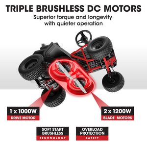 BAUMR-AG Electric Ride-On Lawn Mower | 30" | 48V Brushless | 300RX Lawnmower Kit