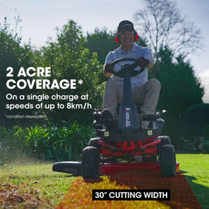 BAUMR-AG Electric Ride-On Lawn Mower | 30" | 48V Brushless | 300RX Lawnmower Kit