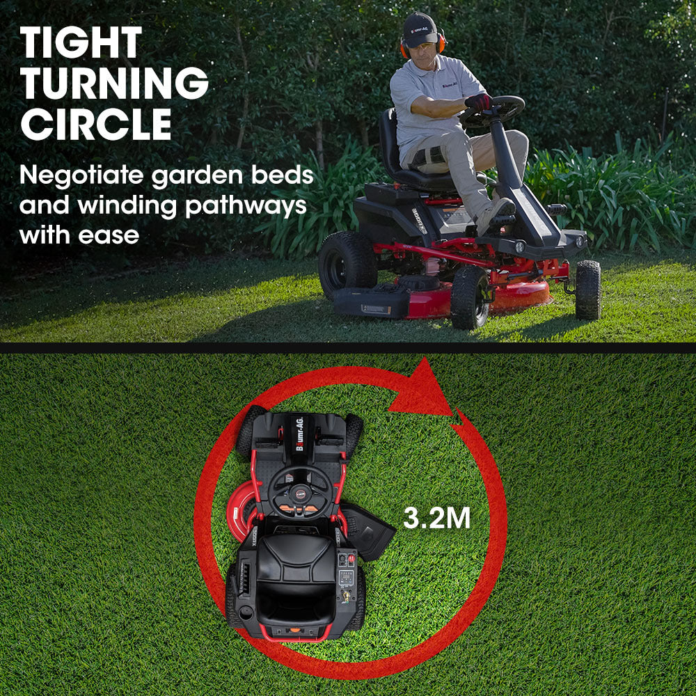 BAUMR-AG Electric Ride-On Lawn Mower | 30" | 48V Brushless | 300RX Lawnmower Kit