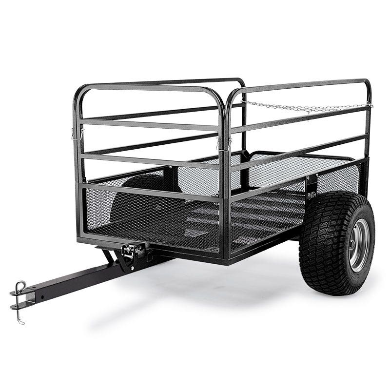 PLANTCRAFT Steel Mesh Dump Cart | Tow Behind ATV Mower Trailer Tray | 1250lbs Capacity