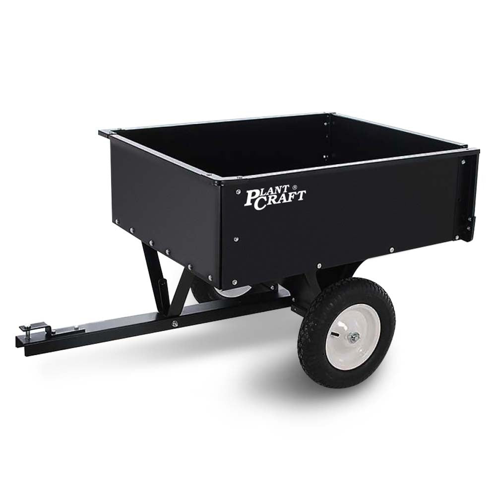 PLANTCRAFT Dump Cart | 270kg Capacity | Metal Frame | Tow Behind Ride-On Mower