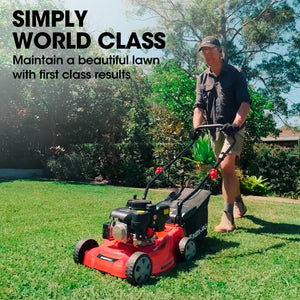 Baumr-AG Petrol Lawn Mower | 139CC 4-Stroke | 16" Hand Push Lawnmower | 35L Catcher
