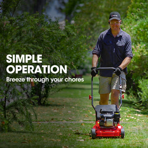 Baumr-AG Petrol Lawn Mower | 139CC 4-Stroke | 16" Hand Push Lawnmower | 35L Catcher