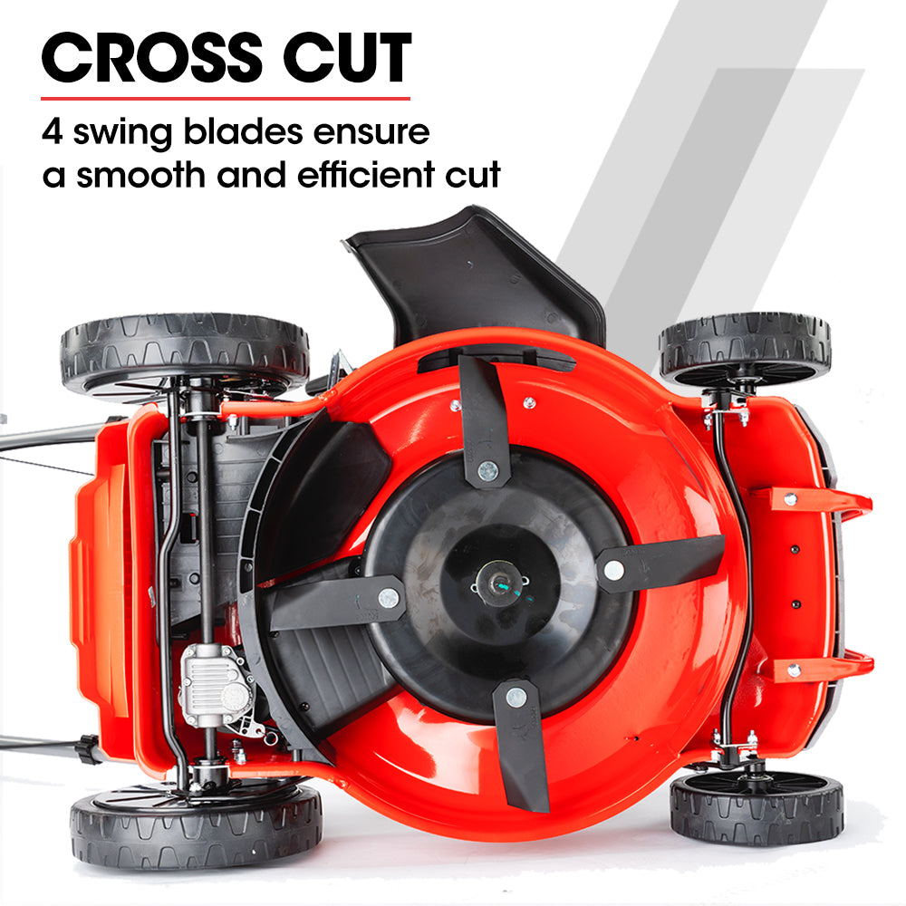 Baumr-AG Petrol Lawn Mower | 18" 220CC | 4-Stroke Self-Propelled Push Lawnmower