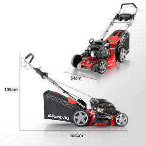 Baumr-AG | Self-Propelled Lawn Mower | 20” | 220cc | 4-in-1 Push Petrol Lawnmower | 4-Stroke