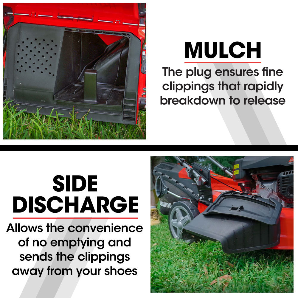 Baumr-AG | Self-Propelled Lawn Mower | 20” | 220cc | 4-in-1 Push Petrol Lawnmower | 4-Stroke