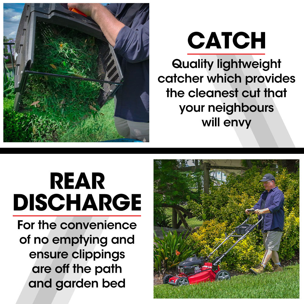 Baumr-AG | Self-Propelled Lawn Mower | 20” | 220cc | 4-in-1 Push Petrol Lawnmower | 4-Stroke