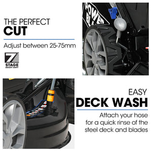 PowerBlade Lawn Mower | 20" | 200cc | Self-Propelled | 7 Heights | Steel Deck | OHV 4-Stroke Petrol | VS900