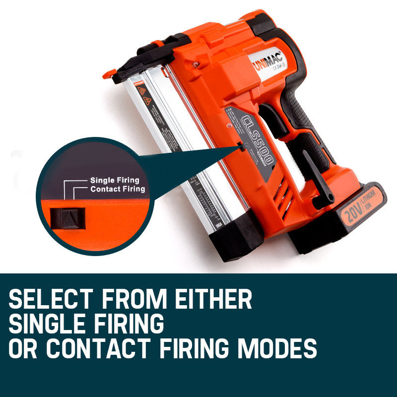 UNIMAC 2-in-1 Stapler Brad Nail Gun | CLS500 | 15-50mm 18GA | Cordless 20V Lithium Nailer