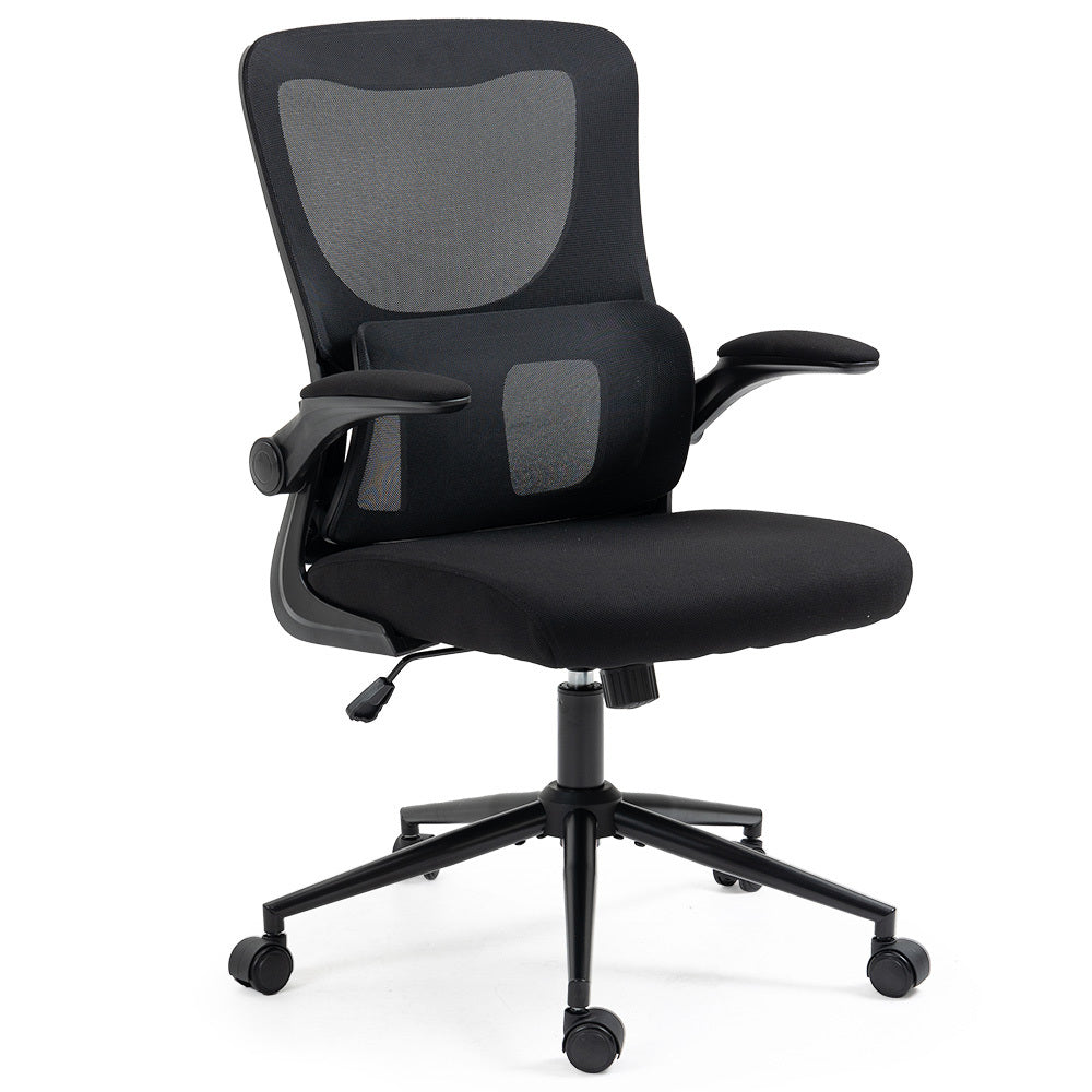 Fortia Ergonomic Mesh Office Chair | Computer Seat | Adjustable Recline | Black