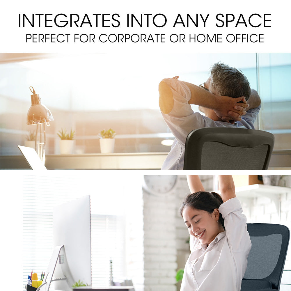 Fortia Ergonomic Mesh Office Chair | Computer Seat | Adjustable Recline | Black