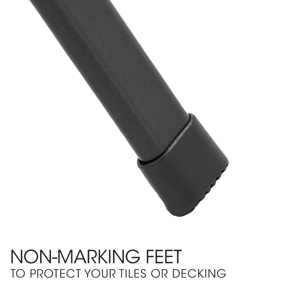 FORTIA 2pc Outdoor Dining Chair Set | Weather-Resistant | E-Coated Metal Frame