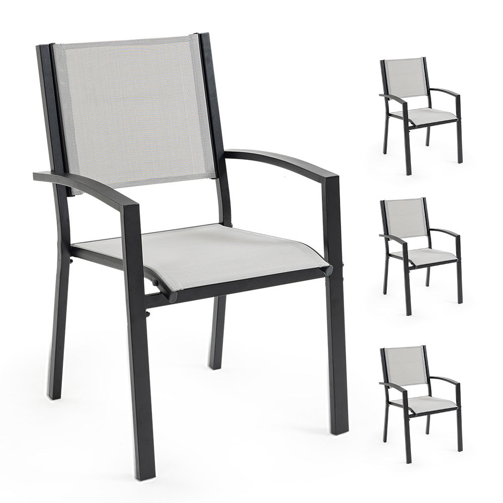 FORTIA 4pc Outdoor Dining Chair Set | Weather-Resistant | Patio & Garden Seating