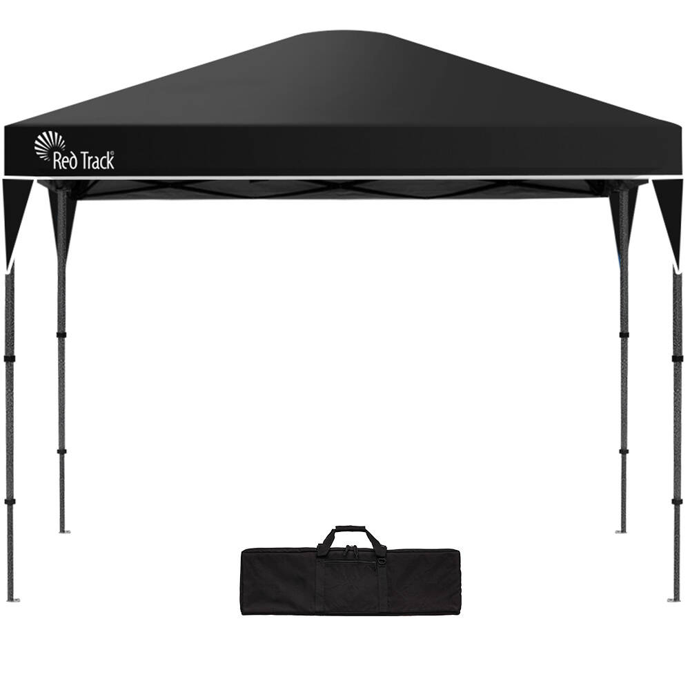 RED TRACK | 3.6x2.2m Ultra Compact Folding Gazebo | Carry Bag | Portable Outdoor Popup Marquee | Camping & Beach | Black