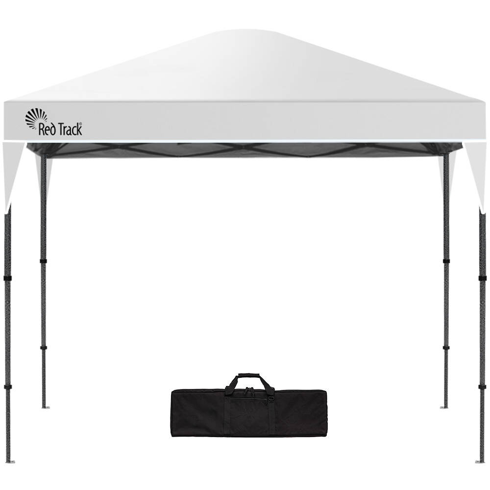 RED TRACK | 3.6x2.2m Ultra Compact Folding Gazebo | Carry Bag | Portable Outdoor Popup Marquee | Camping & Beach | White