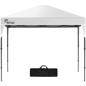 RED TRACK | 3.6x2.2m Ultra Compact Folding Gazebo | Carry Bag | Portable Outdoor Popup Marquee | Camping & Beach | White