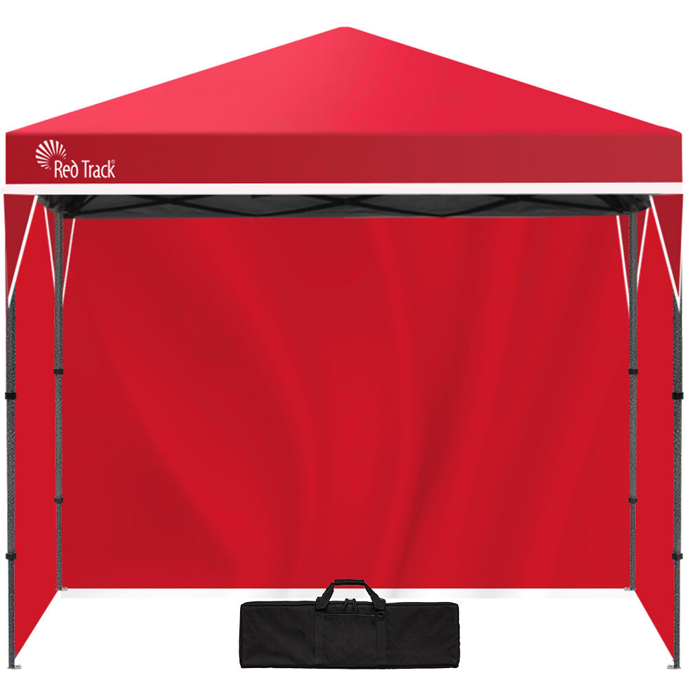 RED TRACK | 3.6x2.2m Ultra Compact Folding Gazebo | Walls & Carry Bag | Portable Outdoor Popup Marquee | Camping & Beach